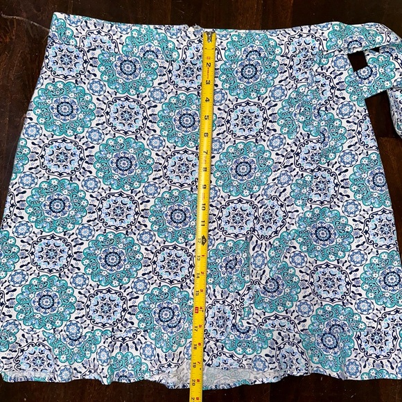 LOFT | Medallion Ruffle Wrap Skirt - Picture 14 of 14